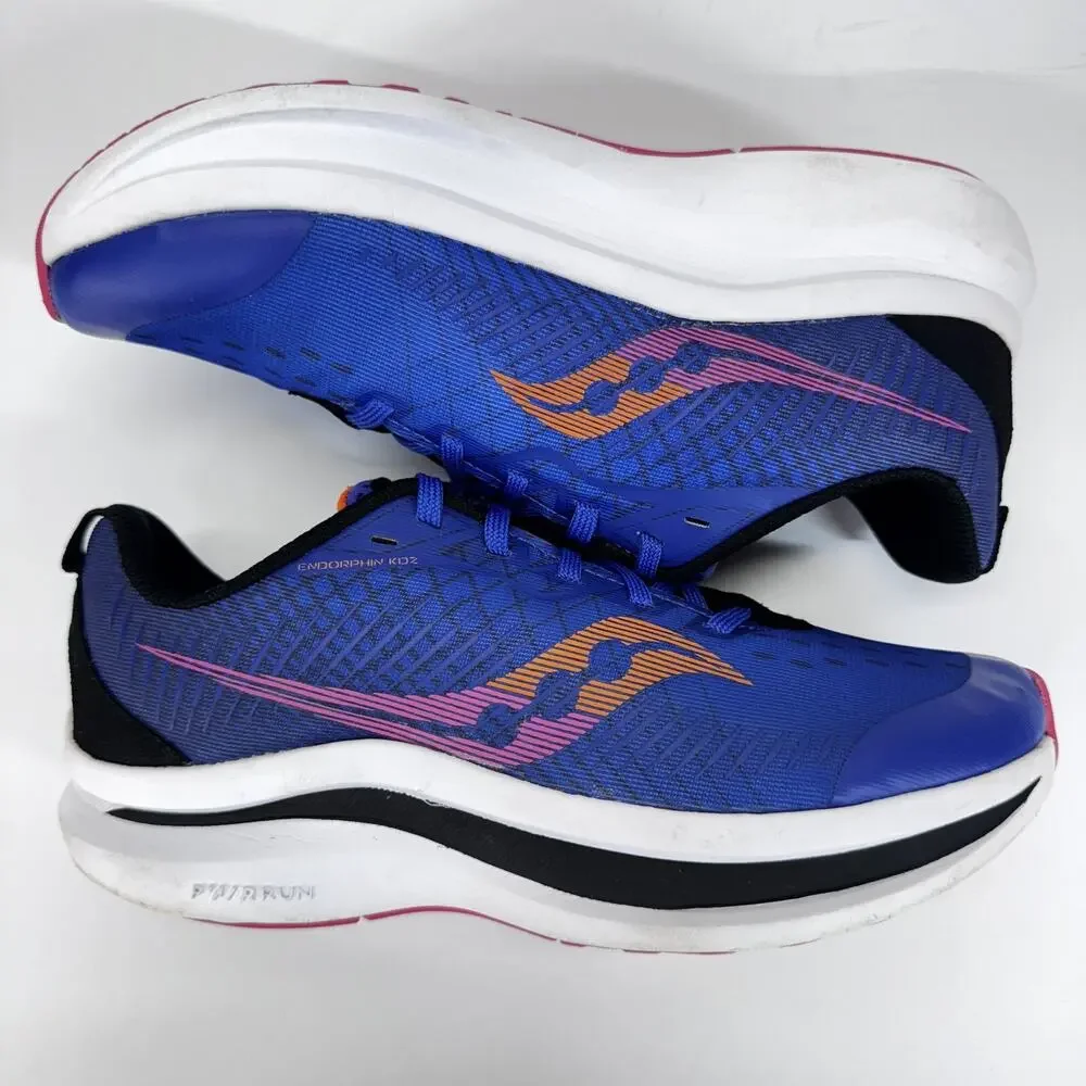 Saucony Big Kids Endorphin KDZ Sneaker 3.5 Blue Lightweight Breathable Running - Picture 7 of 11